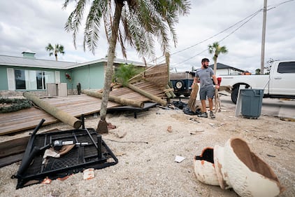 Damage left behind after Hurricane Milton